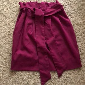 Paper bag waist pencil skirt by Modbe